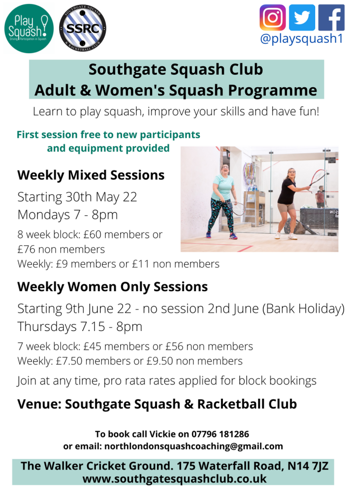 Adult & Women's Squash Programme