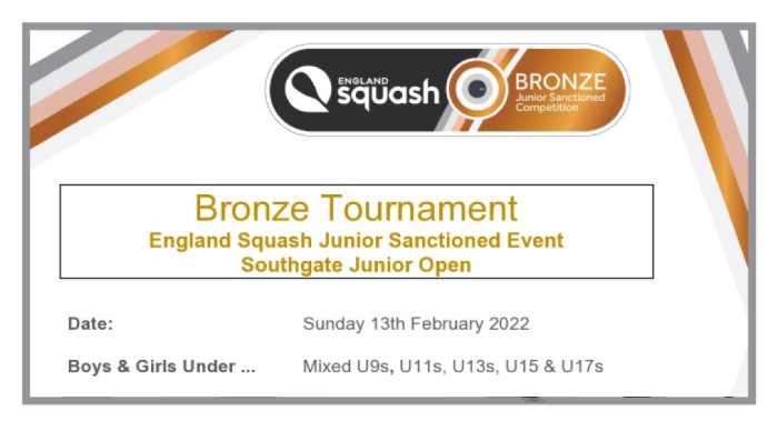 Southgate Junior Open Feb 13th