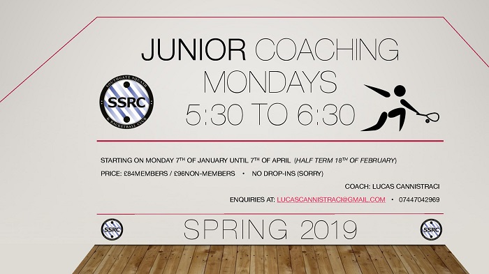 Junior Coaching Spring Jan/Apr 2019