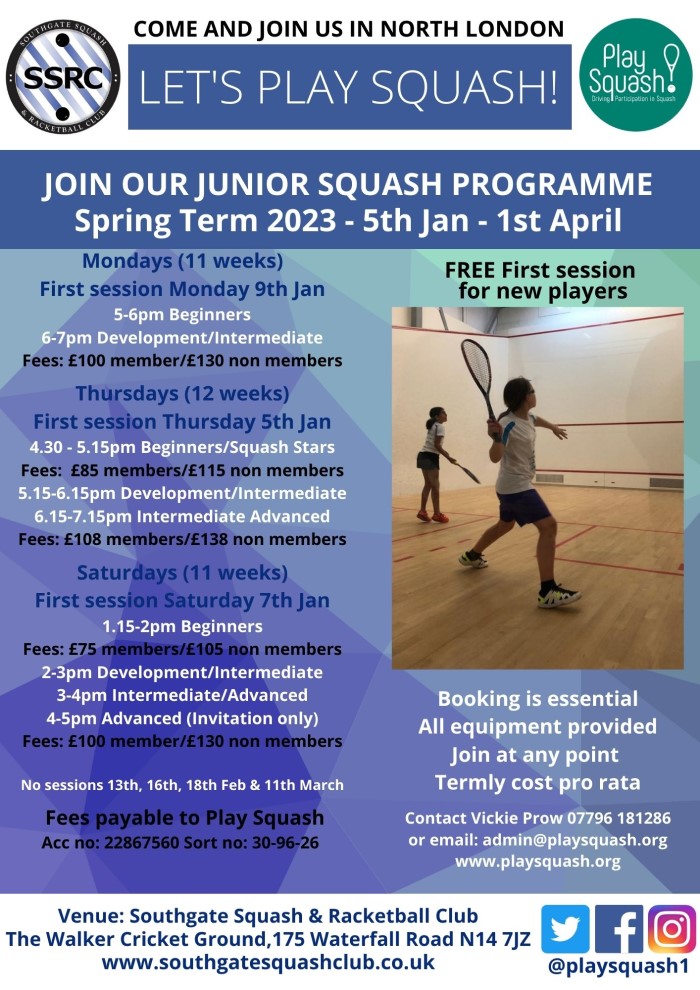 Juniors Southgate Squash & Racketball Club