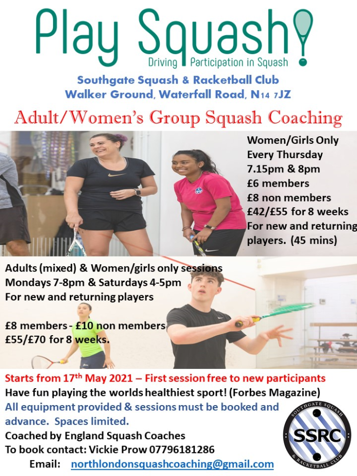 Adult/Womens/Girls Group Coaching from 17th May 2021