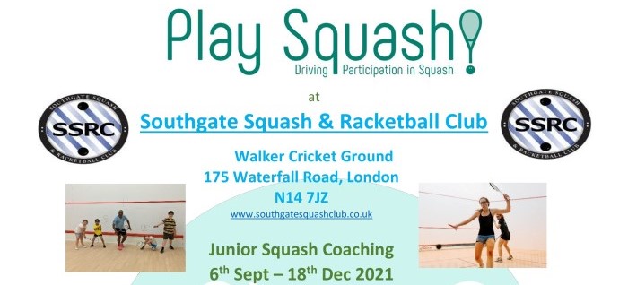 Junior Squash Coaching Sep-Dec 2021