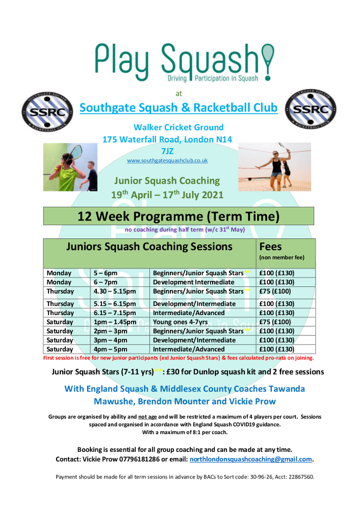 Junior Program April-July 2021