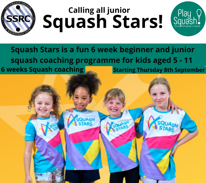 Calling all Junior Squash Stars aged 5-11
