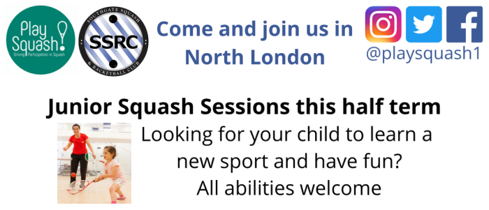 Half Term Junior Squash Sessions