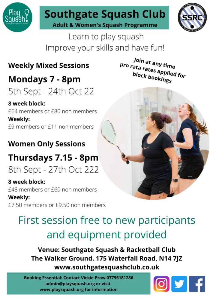 Adult & Women's Squash Programme