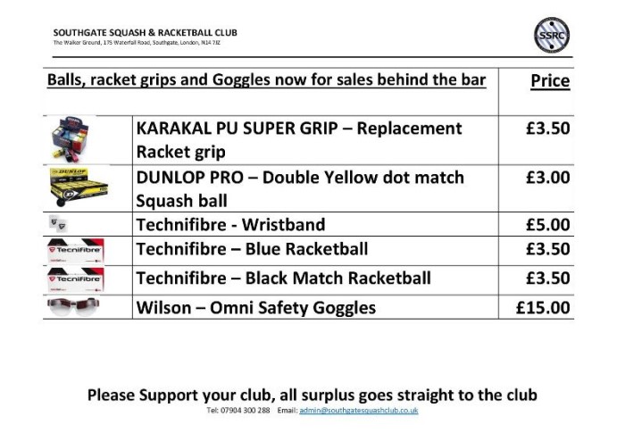 Equipment Prices