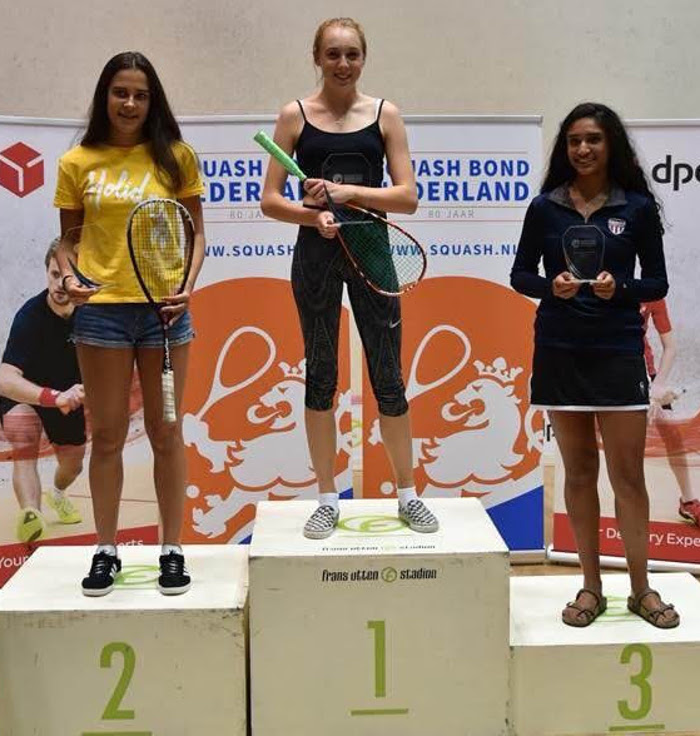 SSRC player Margot Prow who won the Dutch U17 Junior Open 2018