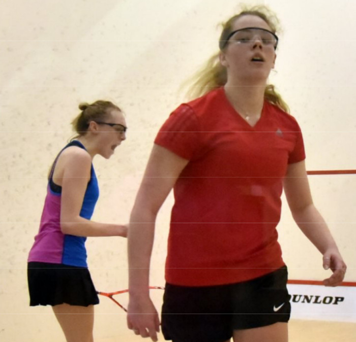 Margot at the English Junior Squash Championships 2018