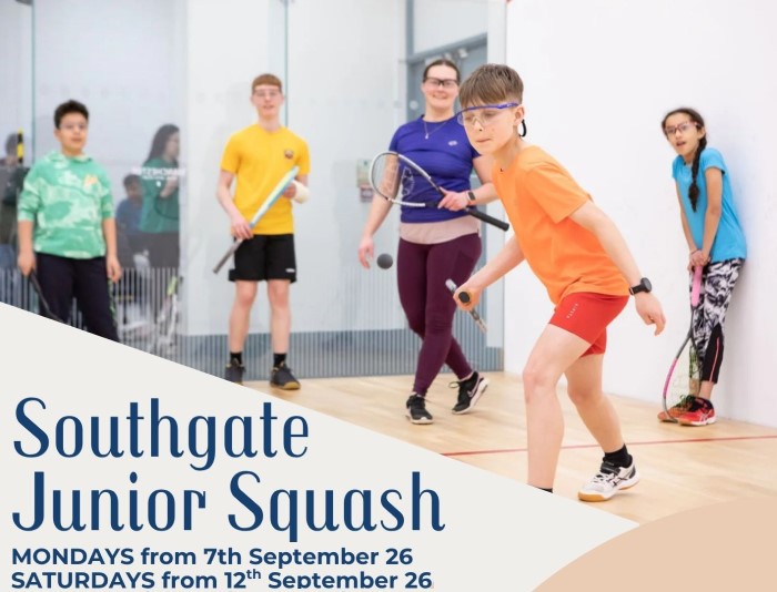 Junior Squash Programme at SSRC September to December