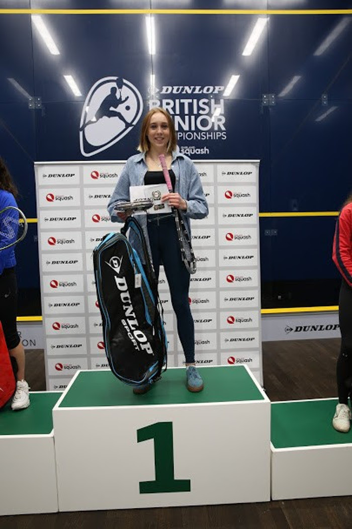 Margot Prow GU17 Winner at the Dunlop British Junior Championships