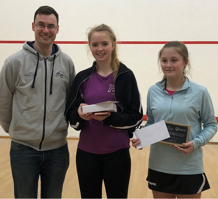 Abbie Wilkinson (right) Wimbledon Junior Squash 2018